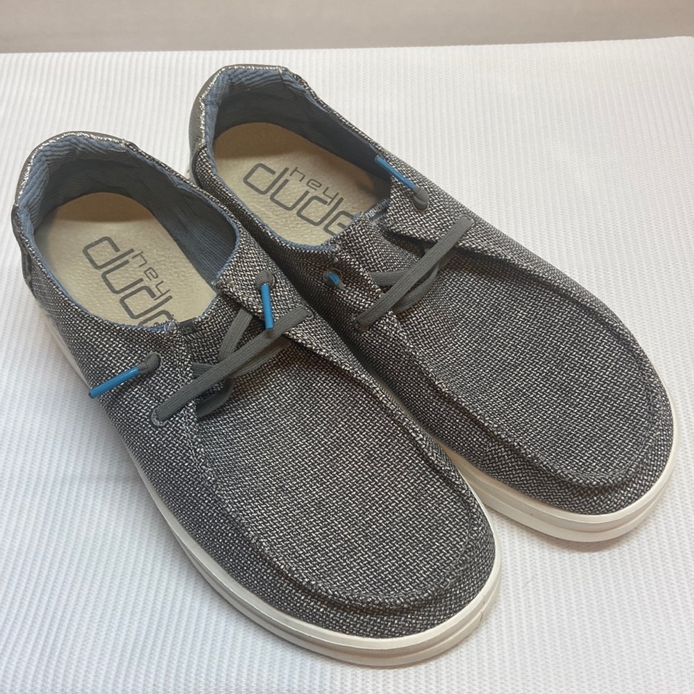 Hey Dude Wendy Rise Stone Sneakers Women's (121940700) Sz 10 Shoes Gray Silver